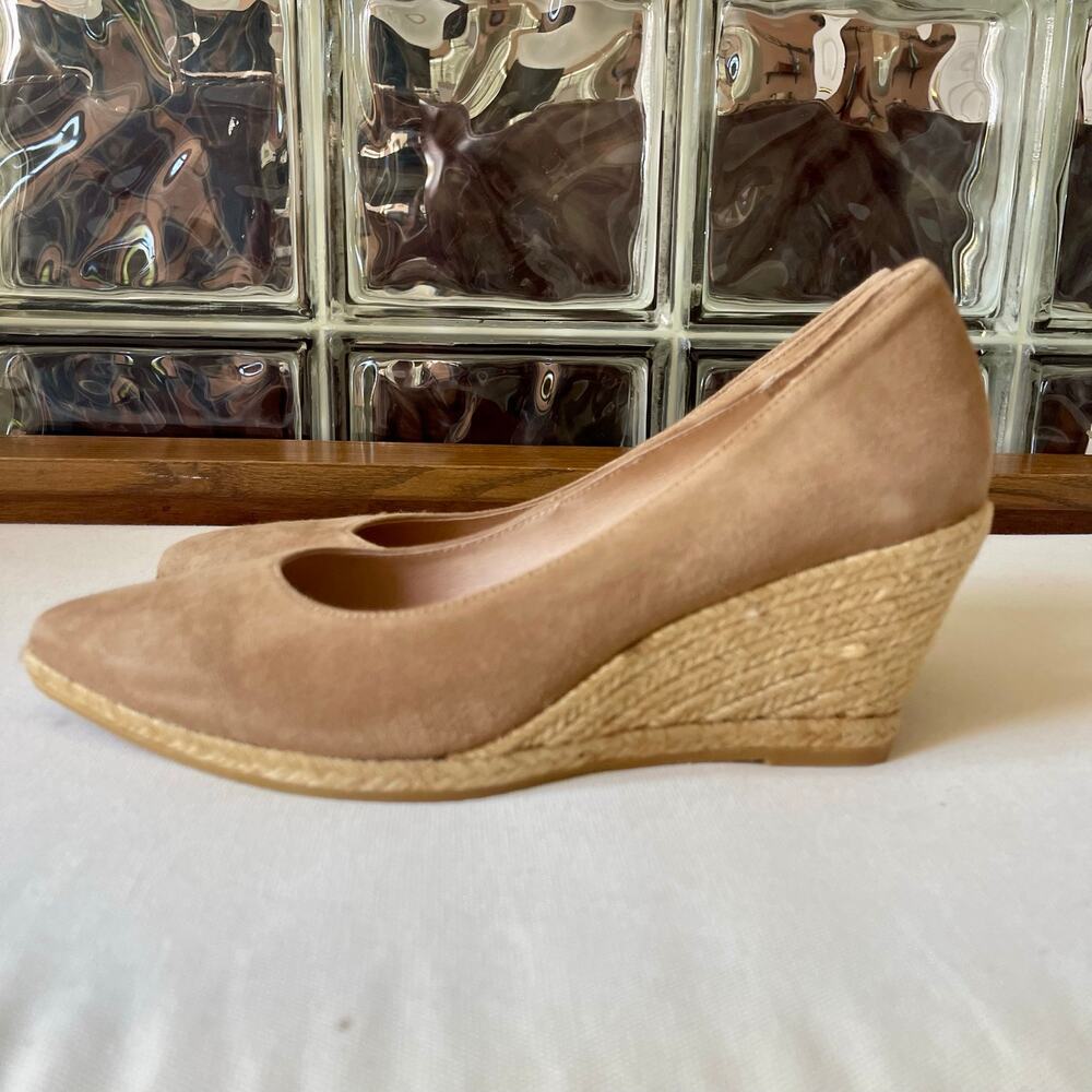 Eric Michael Teva Tan Wedge Espadrille Shoes 9